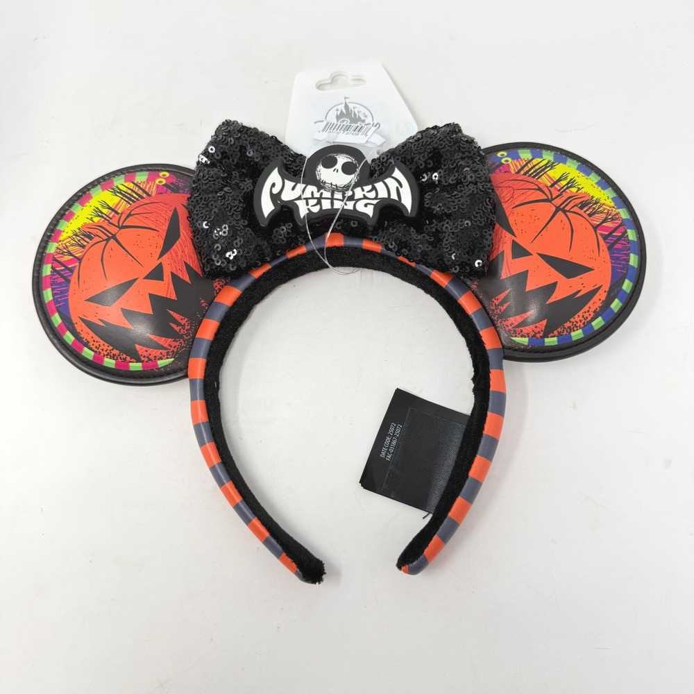 Disney Nightmare Before Christmas Jack Skellington Pumpkin King Ear Headband NWT